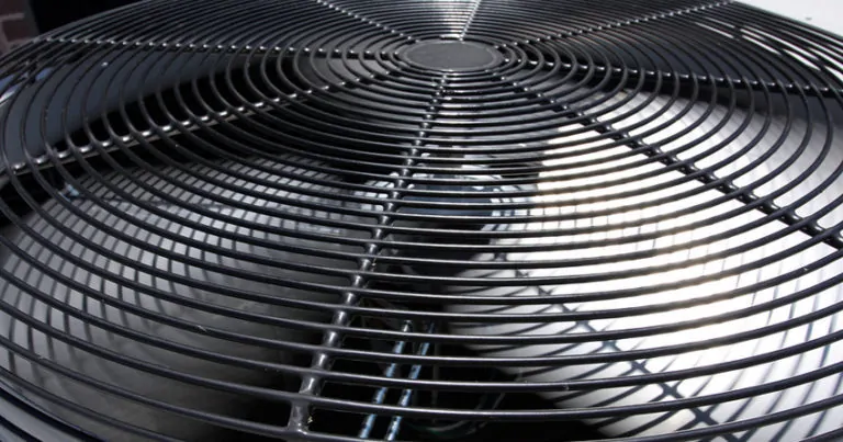 Spinning air conditioner fan
